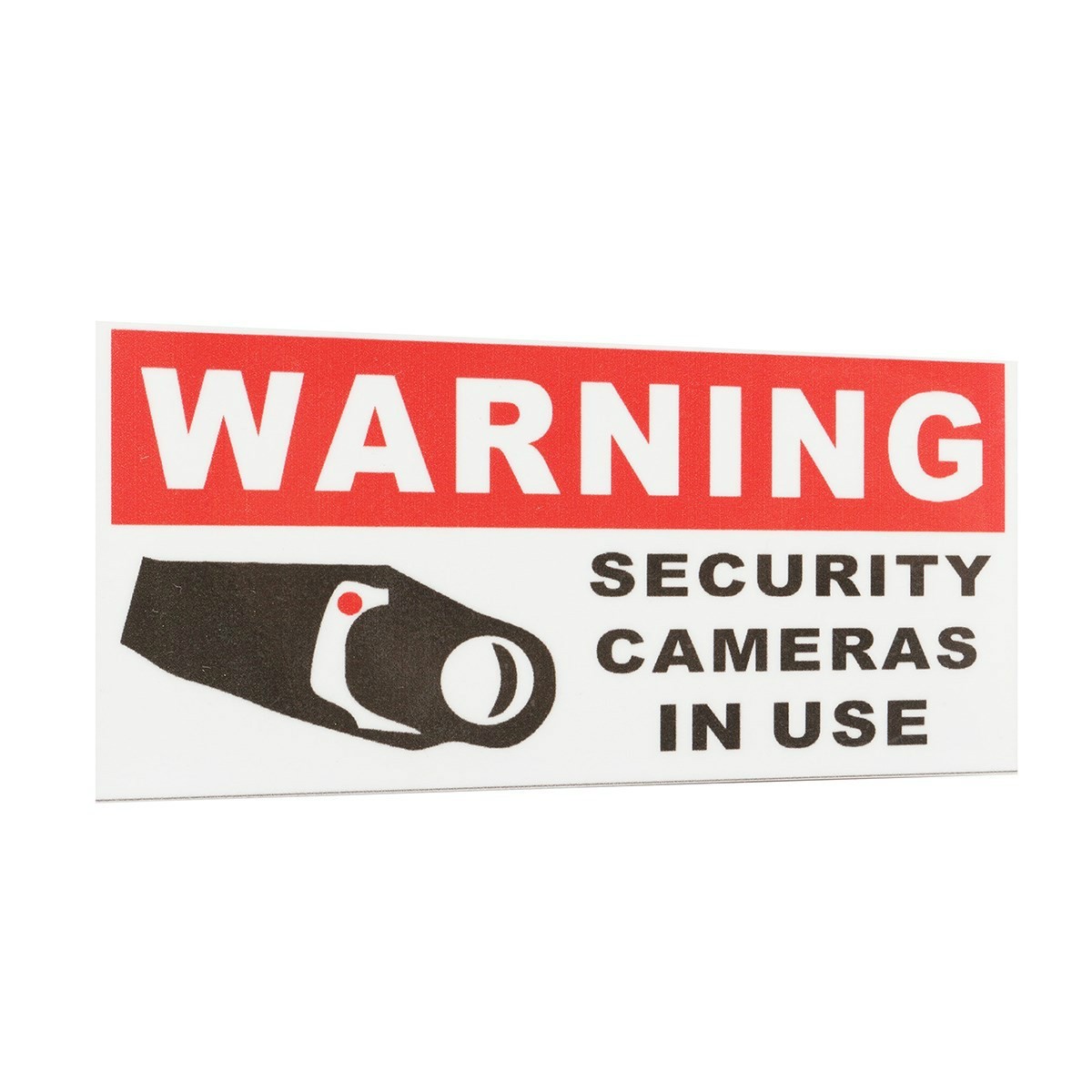 5pcs Security Camera In Use Waterproof Self-adhesive Warning Stickers Safety Signs Decal Reflective Tape Decoration