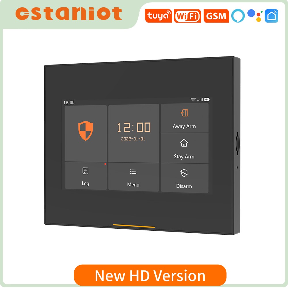 Ostaniot تويا WiFi GSM HD نظام إنذار أمان المنزل اللاسلكي لص عدة 433MHz كامل اللمس المضادة للبصمة دعم الحياة الذكية