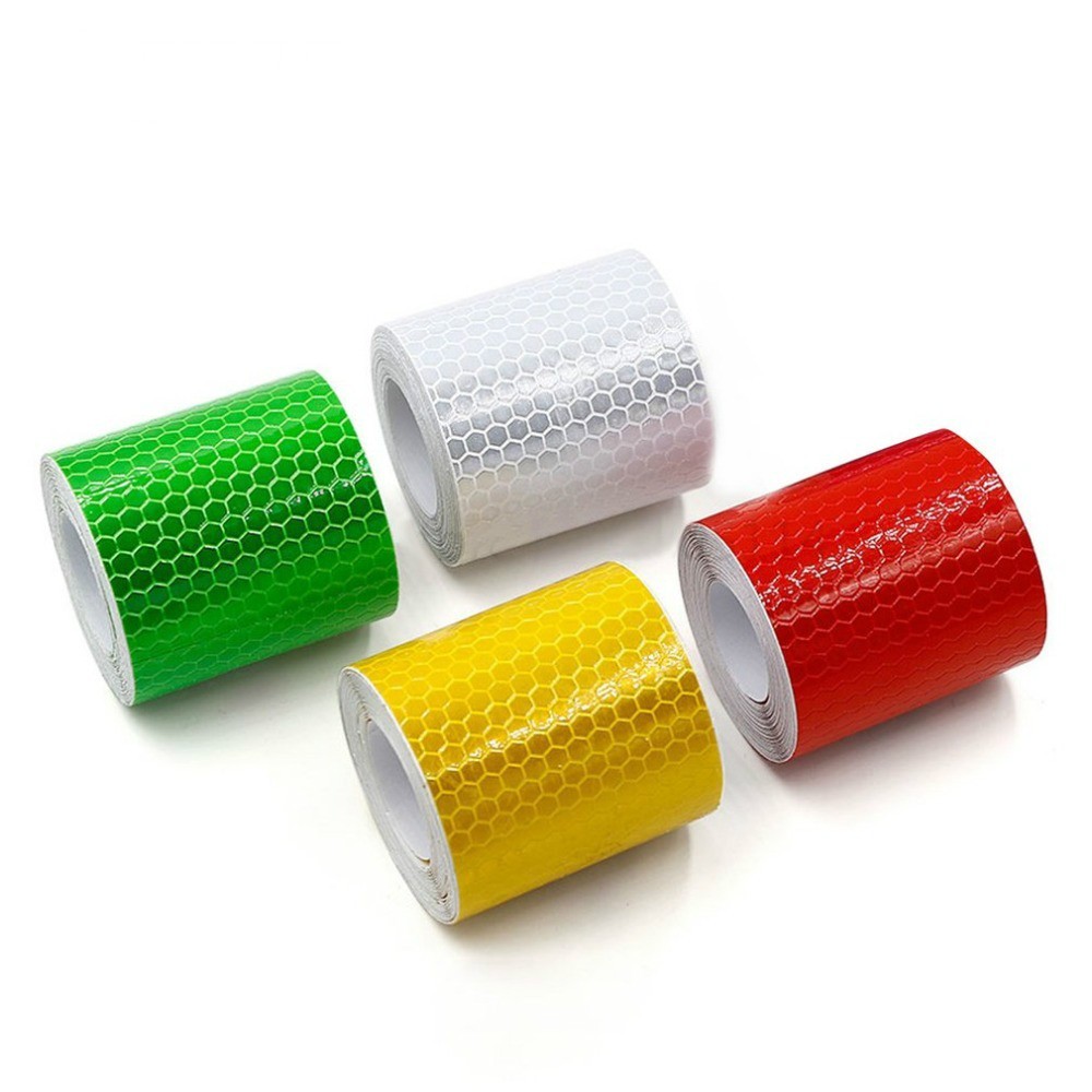 5cm*3m Safety Mark Reflective Tape Car Styling Stickers Self Adhesive Warning Tape Auto Motorcycles Reflective Film