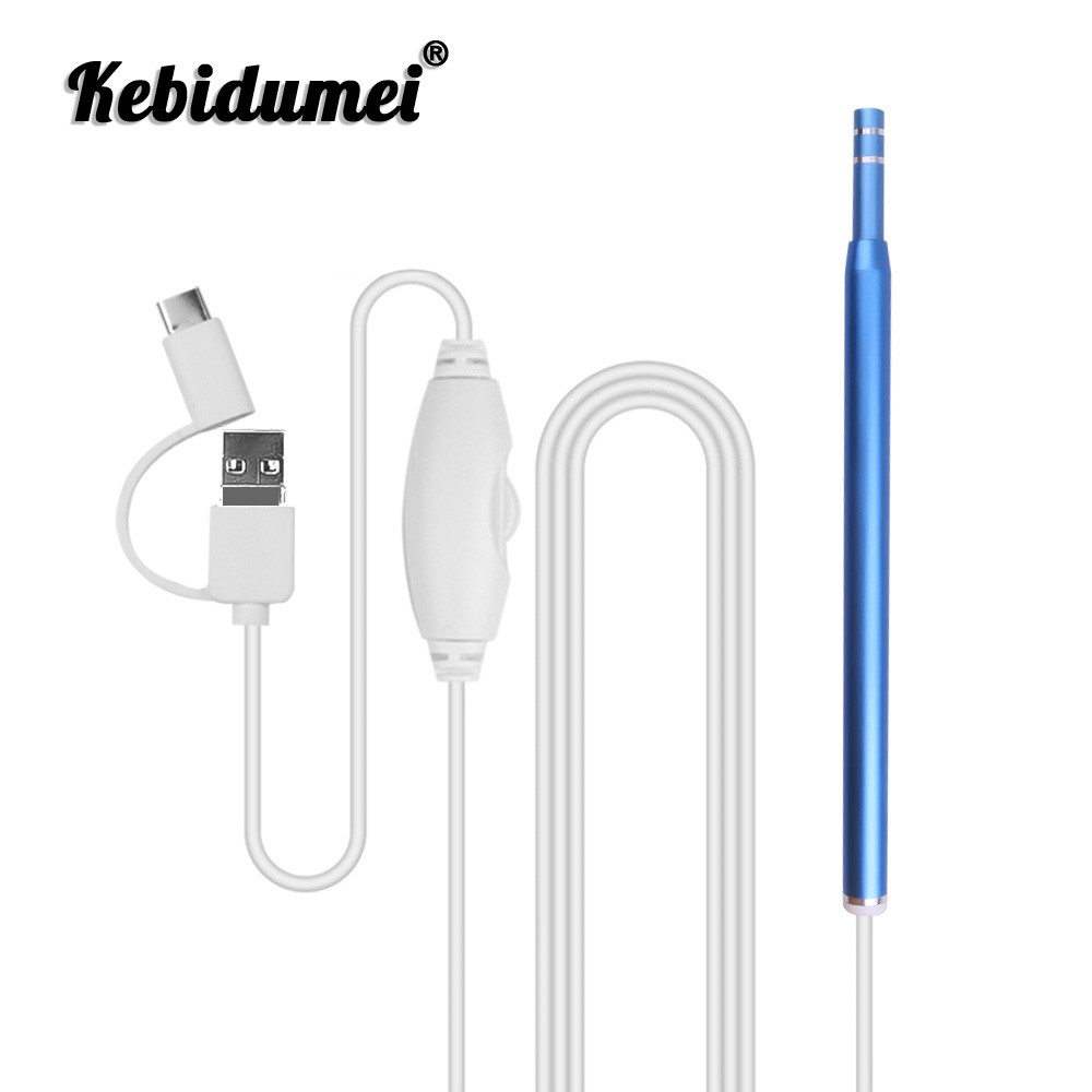 Kebidumei-Otoscope 3 in 1, Ear Cleaning Tool with Wifi, Medical Otoscope, with Built-in 6 LED Lights, 5.5mm, With Optical Viewfinder