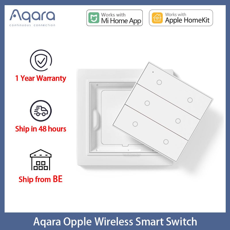 2022 2020 Original Aqara Opple Wireless Smart Switch International Version ZigBee 3.0 Work with Mijia App Apple HomeKit Wall