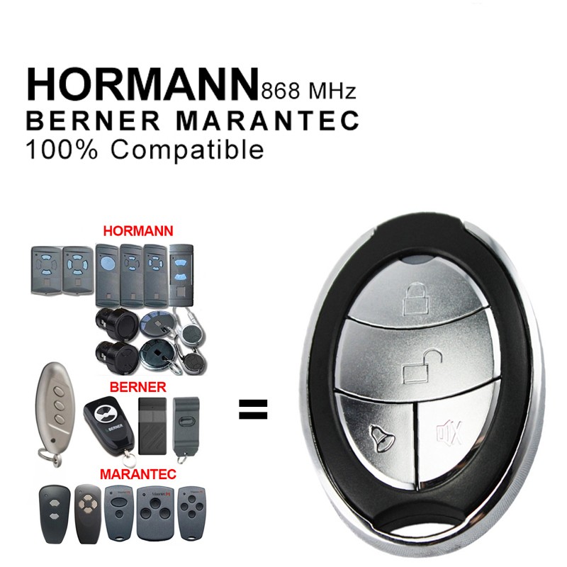 5pcs Hormann 868MHz Remote Control Berner BHS211 BHS153 BHS110 BHS140 Garage Door Opener Marantec 868.35MHz Command Clone New