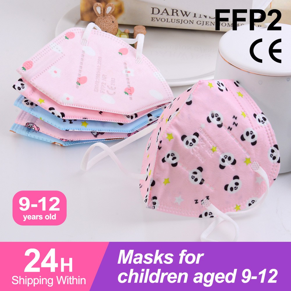 5 طبقات اقنعة الاطفال fpp2 niños CE KN95 FFP2 قناع قابل لإعادة الاستخدام 9-12 سنة الاطفال infantil Mascarillas masques ffpp2 enfants masque