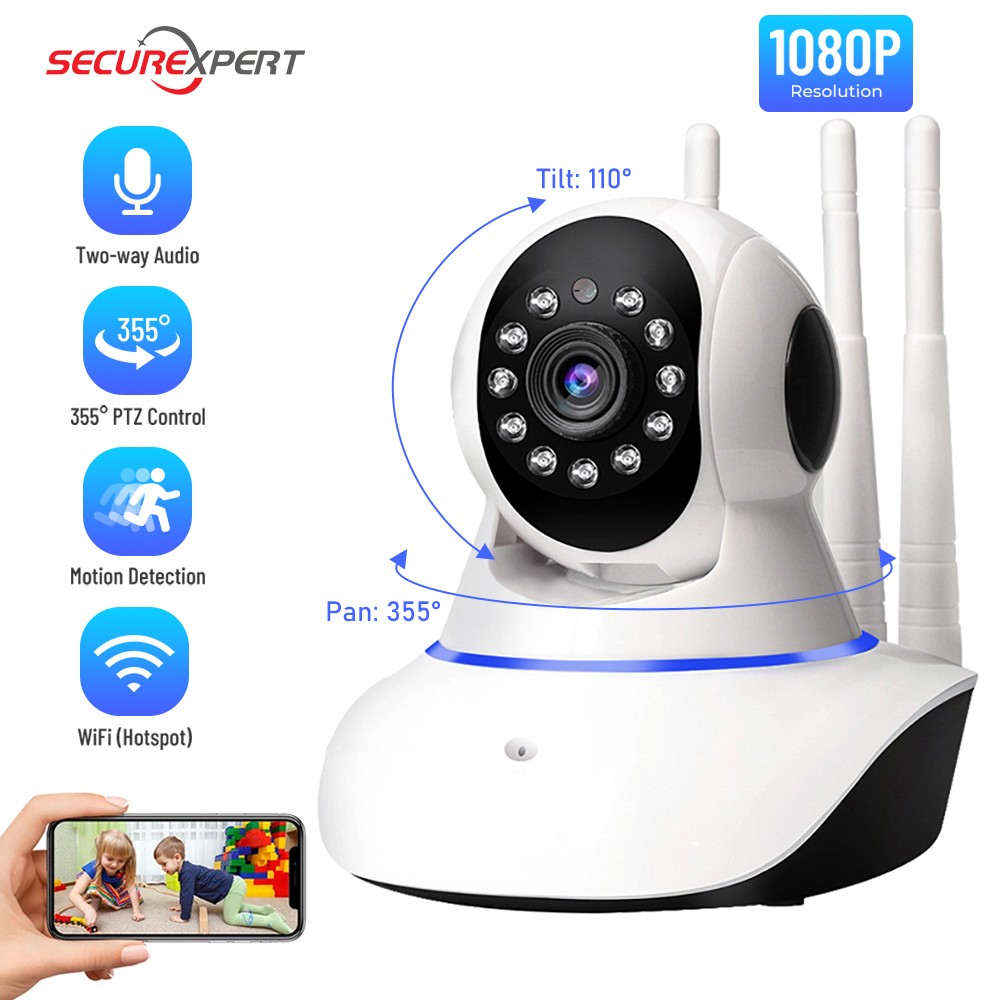 2MP PTZ IP Camera Smart Home Security Camera Surveillance Wifi Wireless Camera Two Way Audio Baby Pet Monitor Video Record