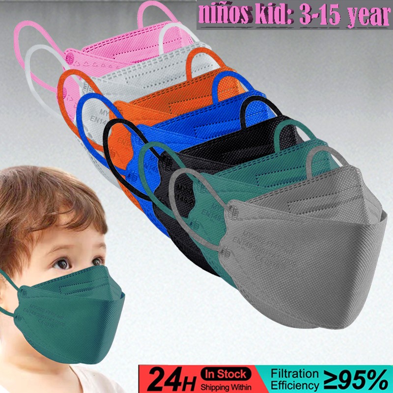 kids mask fish type kn95 protective face masks fpp2 homology ada masque ffp 2 mascara pff2 kn 95 ffp2 children to 9 to 12 years