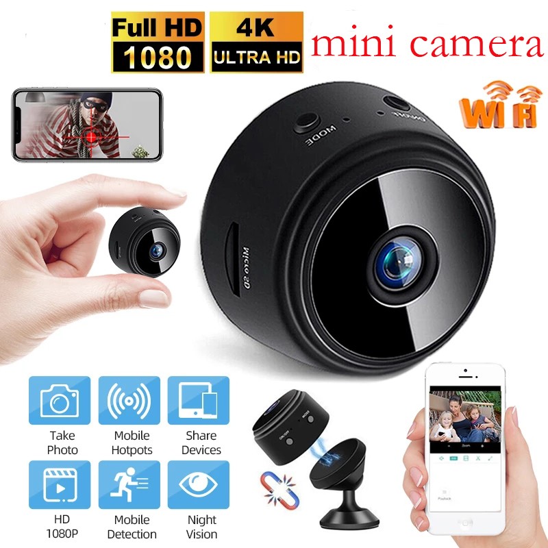 2022 A9 video surveillance camera wifi hid den camera wireless security recorder remote night vision mobile detection