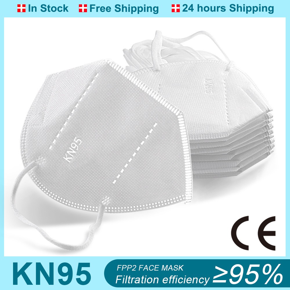 10-200pcs CE ffp2fan KN95 Filter 5 Ply Reusable Adult Face Mask Mascarillas FPP2 homology adas Mascherine FFPP2 Masque FFP 2 FP2