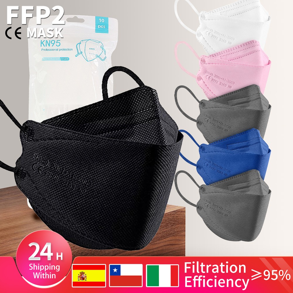 KN95 FFP2 Adult Fish Style Masks 4 Layers Anti Dust FFP2 Masks Reusable Masks ffp2 Mask KN95 FPP2 FFP2