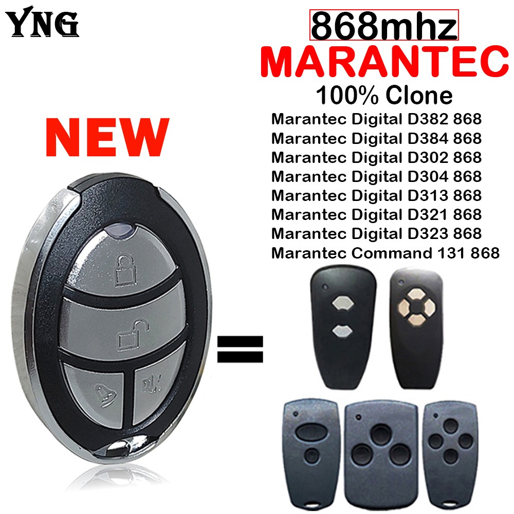 YNG Marantec الرقمية 302 382 313 321 384 304 323 868mhz التحكم عن بعد المرآب MARANTEC التحكم عن بعد الارسال اللاسلكي