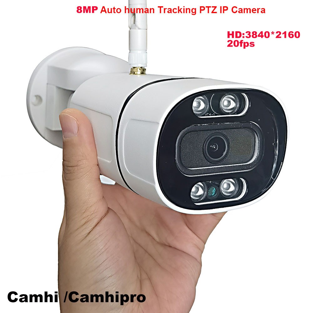 Cami 8MP 4K wireless wifi human auto tracking PTZ IP camera security ip camera mic onvif P2P outdoor