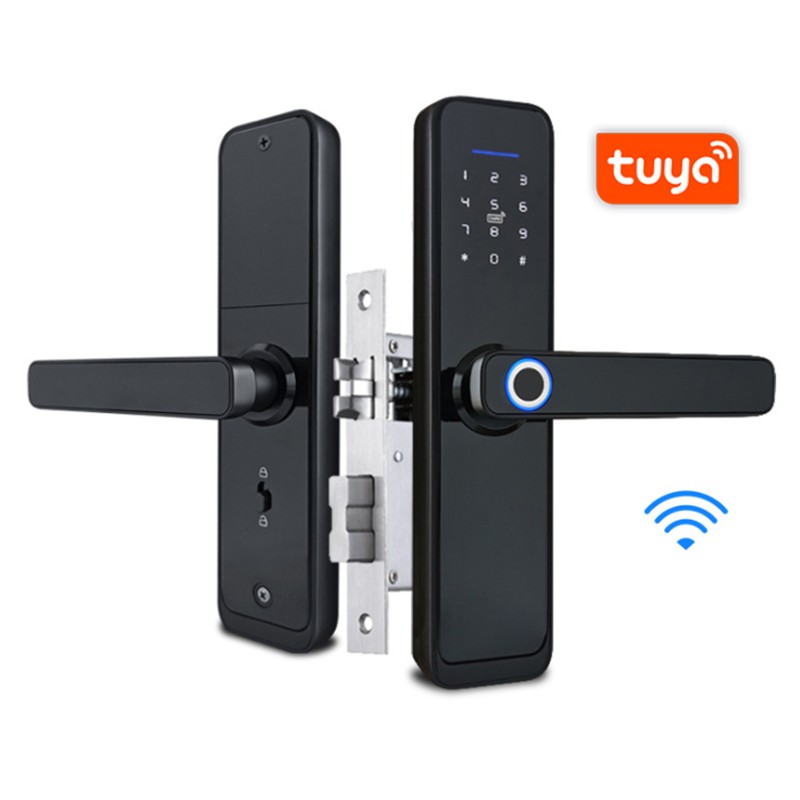 Tuya APP Fingerprint Lock, Electronic Fechadura WiFi Smart Door Lock Security Home Hotel Digital Door Lock Password,RFID Card