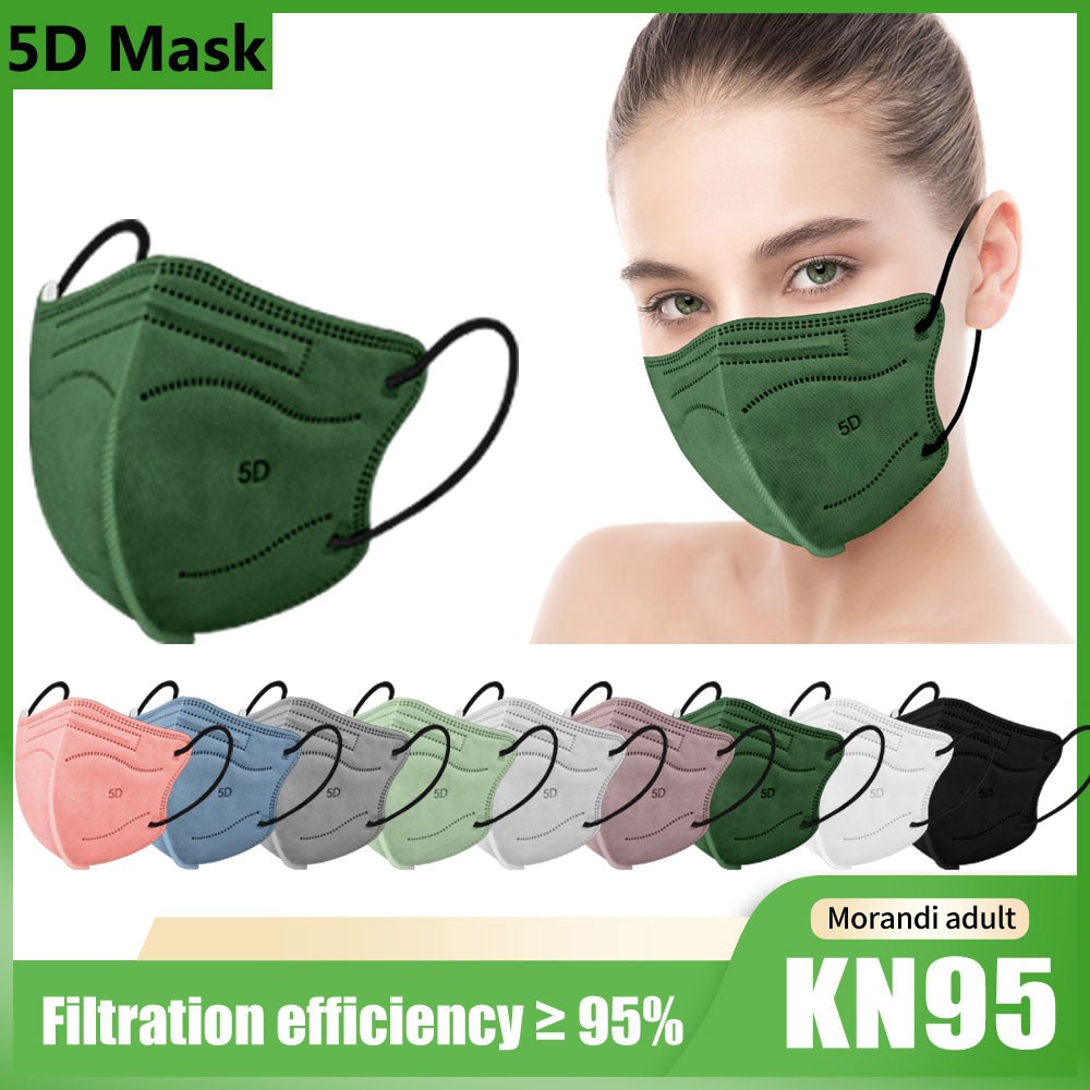 10-100pcs Mascarillas Fpp2 5D Adult KN95 Masks 5 Layers Reusable Colorful Face Mask Mascarillas KN95 Certificate FFP2 Mask