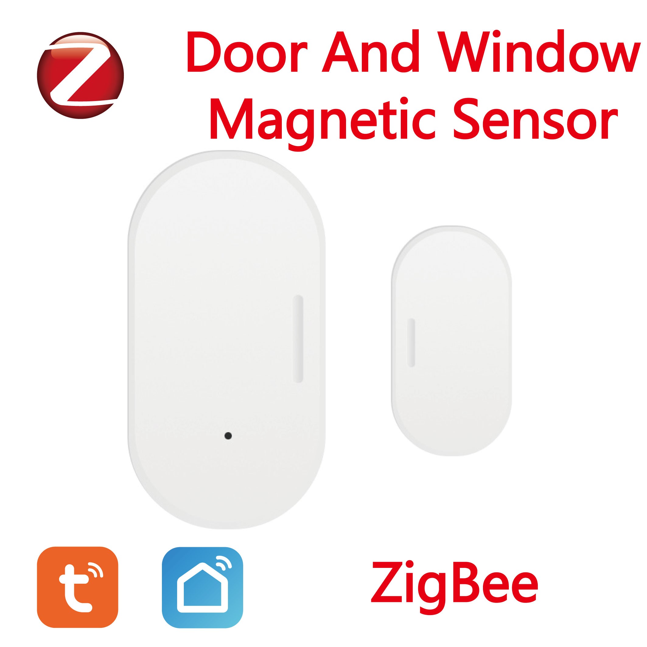 Tuya Zigbee Door and Window Magnetic Sensor Wireless Connection Smart Home Wireless Door Detector Magnetic Automation Door