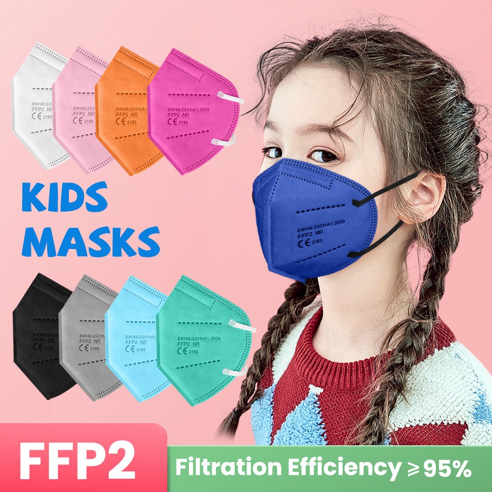 اقنعة الاطفال ffp2 اقنعة FPP2 للاطفال 5 Lays kn95 Mascarilla FPP2 اقنعة الاولاد قناع ffp2tool 9-12 سنة قناع الوجه