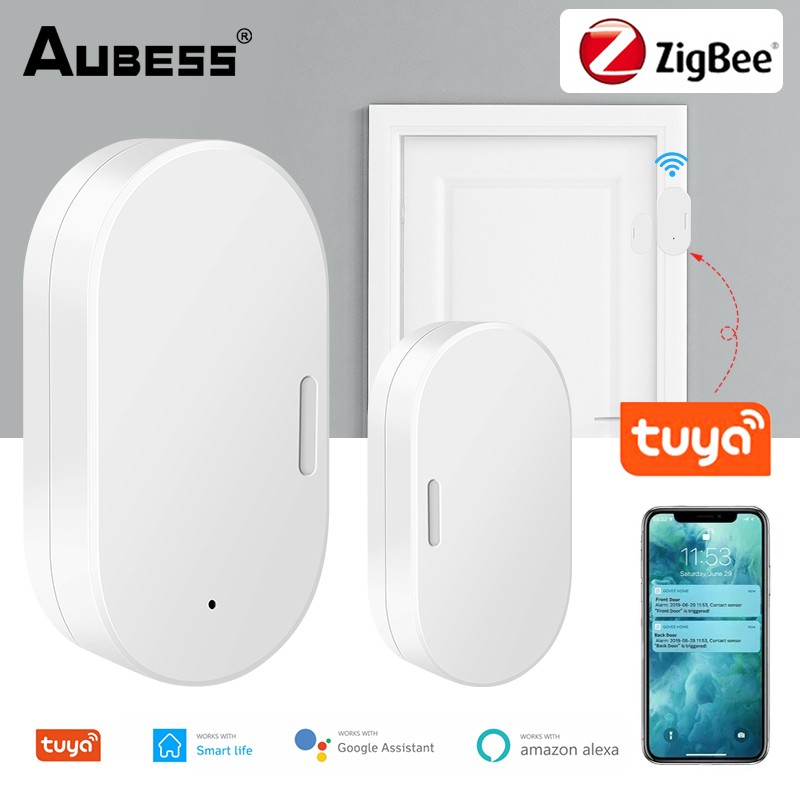 Tuya zibee 3.0 Door Window Sensor Security Protection Open Entry Detection Smart Home Alarm System Work with Alexa Google Home