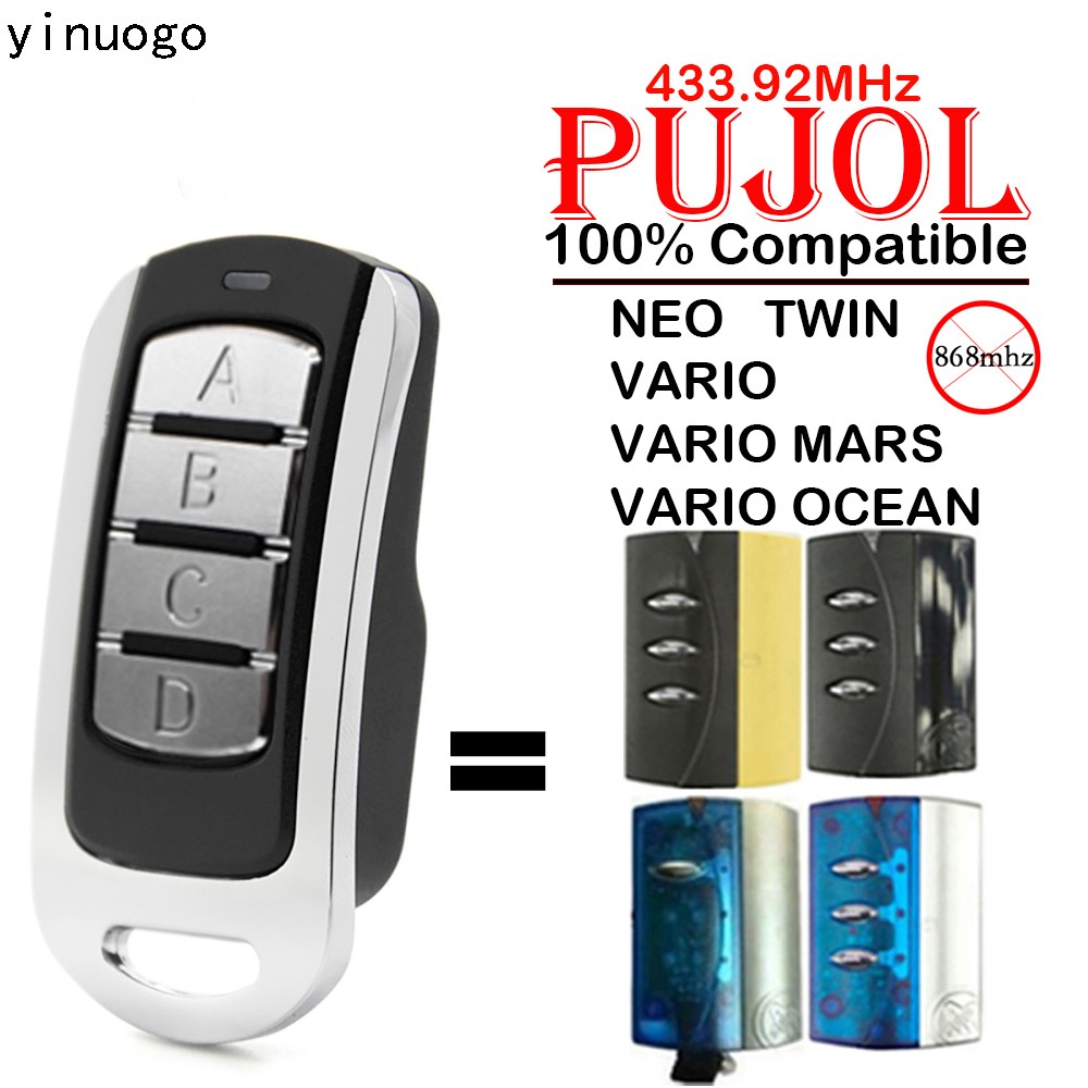 PUJOL VARIO باب مرآب بميزة التحكم عن بعد الأمر 433.92mhz المتداول رمز PUJOL NEO التوأم فاريو المريخ المحيط بوابة فتاحة الارسال