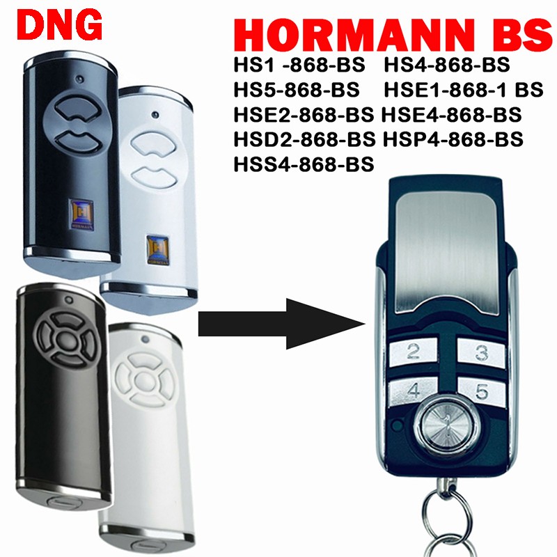 1pc hörmann HSE2-868-BS HSE4-868-BS remote control hörmann HSD2 HSP4 HS5 HS4 HS1 HSS4 868 BS garage gate remote control 868MHz