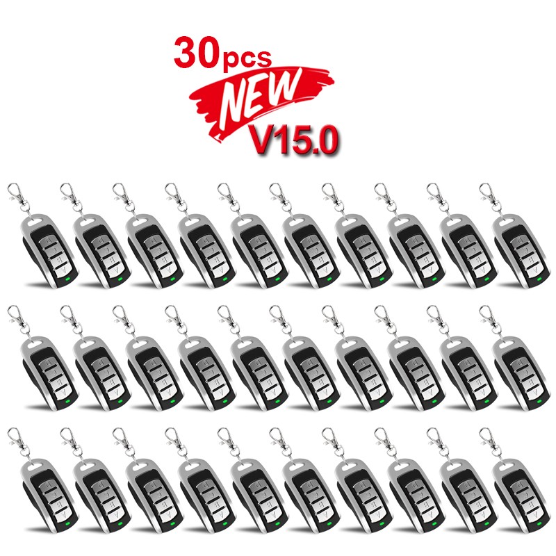 30pcs for 433.92mhz 868.35MHz 315MHz remote control fixed code rolling code garage door gate opener for barrier