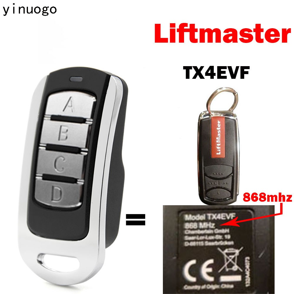 868mhz Liftmaster TX4EVF garage door opener remote control Liftmaster garage door remote control garage door drive transmitter