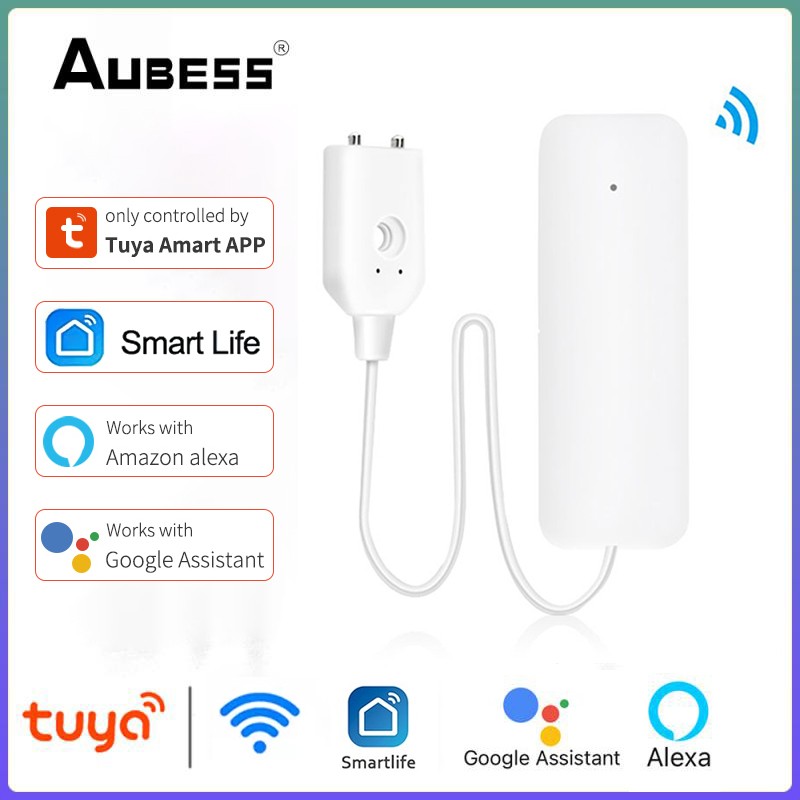 Tuya Water Leak Alarm Wifi/Zigbee Water Leak Detector Flood Alert Overflow Smart Home Security Alarm System Work With Smart Life