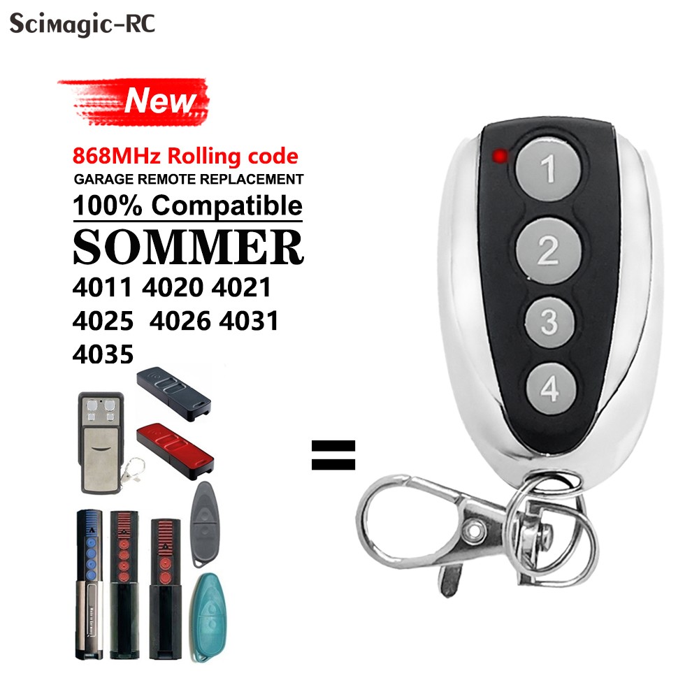 Garage Door Remote Controller SOMMER 4020 4025 4026 4031 4035 APERTO 4025 4021 Driving 868mhz Garage Door Opener Gate Control