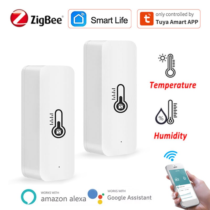 Tuya Smart WiFi Zigbee Temperature Humidity Sensor Humidity Monitor Humidity for Alexa Google Home Zigbee Gateway