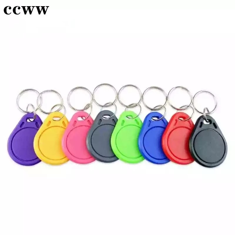 100pcs 125Khz ID EM4305 Writable Rewritable Key Fobs Keyfobs Rfid Waterproof Token Tag Keychain Access Control Card