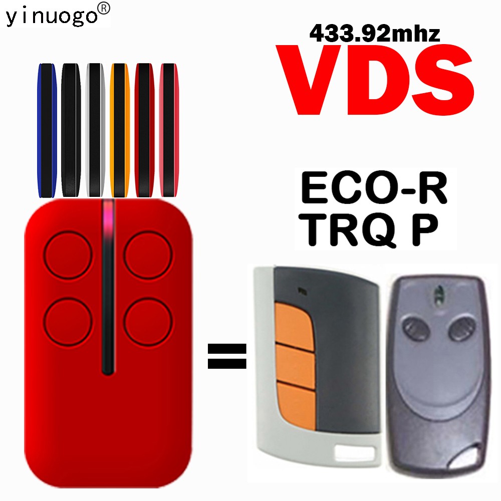 VDS ECO-R Garage Door Remote Control VDS TRQ P Remote Control Electric Door Control Door Opener Wireless Transmitter 433.92mhz