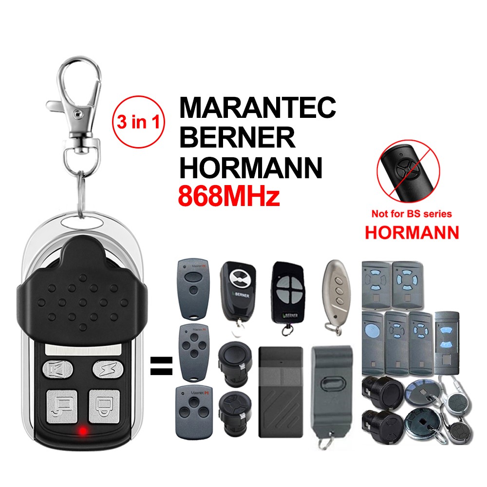 1pc 3 in 1 Marantec 868MHZ D302 Garage Remote Control Clone HORMAN HSE2 HSM2 HSM 4 Duplicator for BERNER BHS110 BHS121 868.35