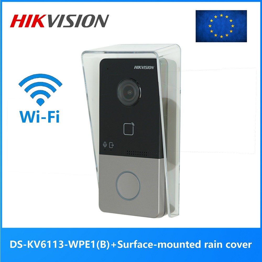 2022 HIKVISION Multi-language DS-KV6113-WPE1(B) IP Doorbell,WiFi Doorbell , Door phone, Video Intercom, waterproof , IC card