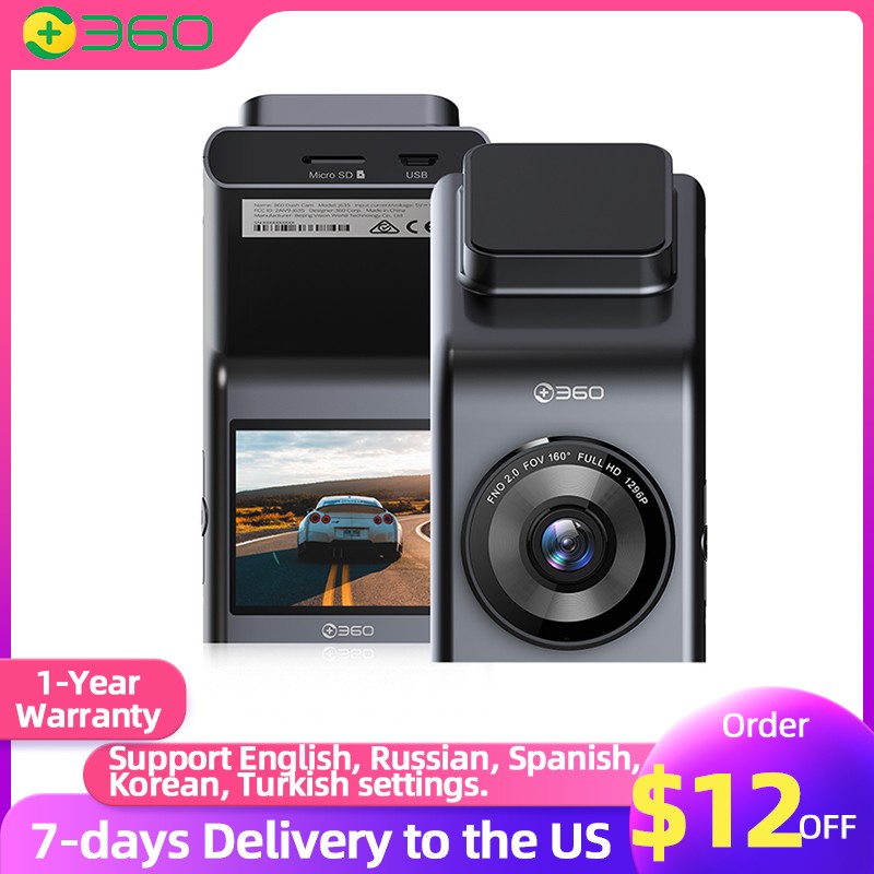 2022 360 G300H Dash Camera FHD Smart Car DVR Surveillance Camera Out GPS Google Maps Night Vision Parking Monitor Security