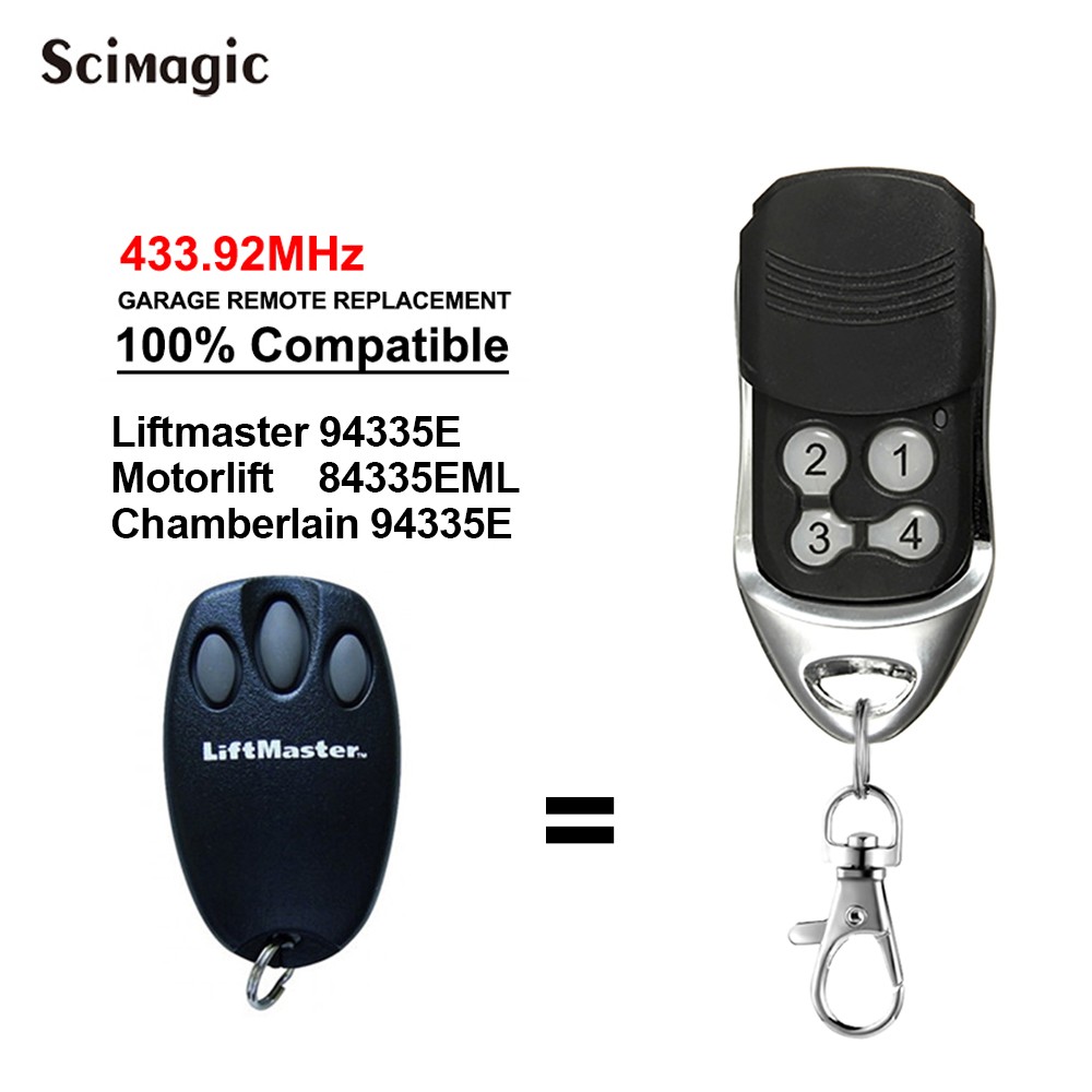 Replacement door remote control, garage door remote control, 433.92MHz