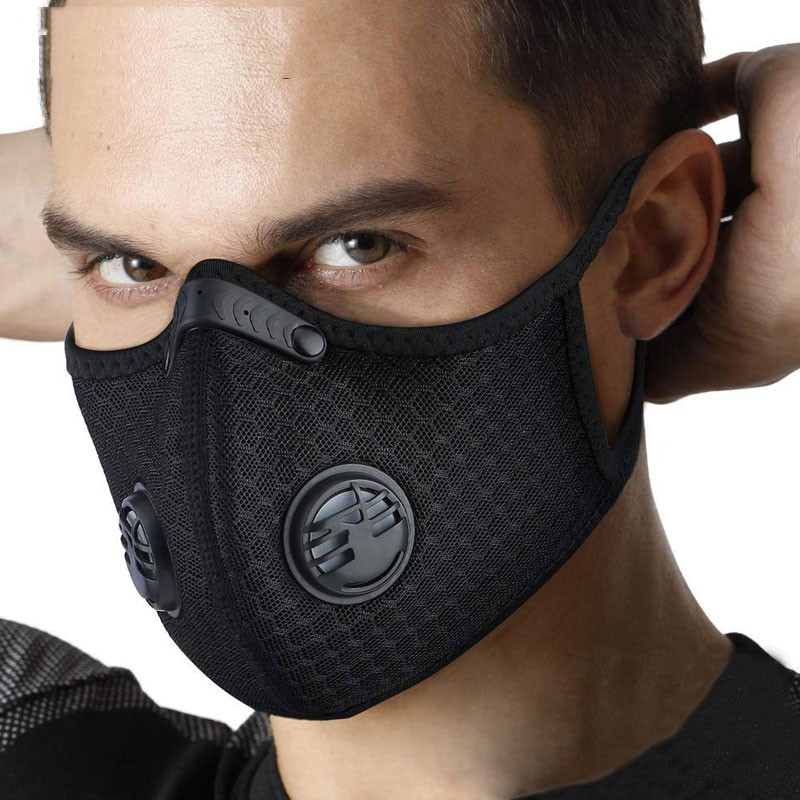 Face Mask 5 Layers Washable Mouth Masks With Respirator Activated Carbon Insert Respirator Proof Mask mascarilla PM023