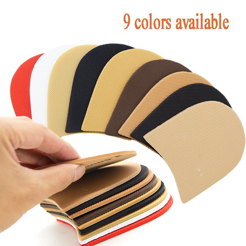 1 pair shoe repair rubber sole anti slip protective half soles outsole front pads shoe repair supplies durable wear-resistant