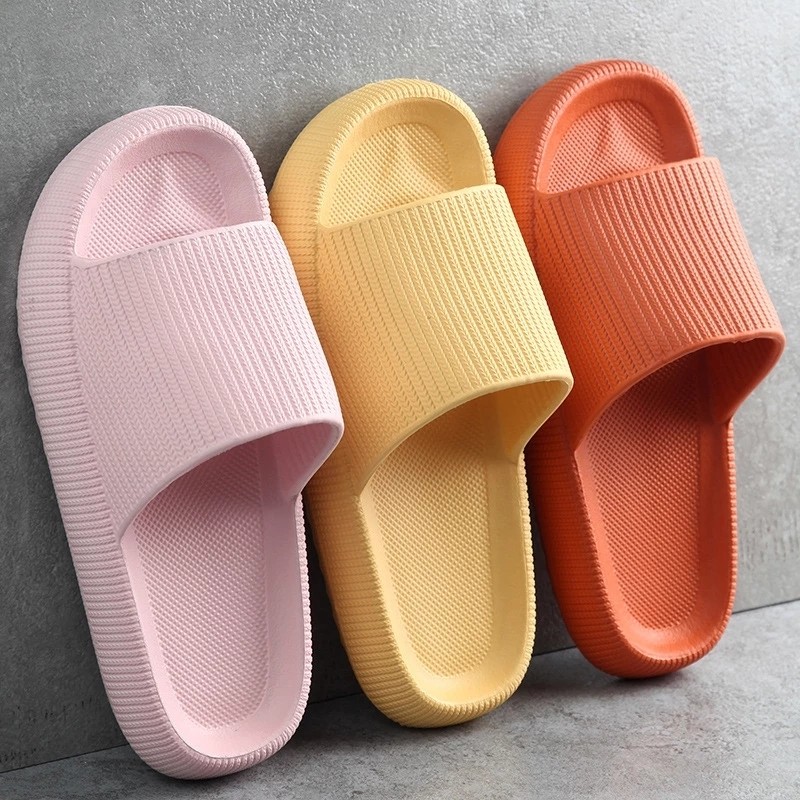 Thick Platform Home Bathroom Slippers Fashion Women Soft Sole EVA Indoor Slides Woman Sandals 2022 Summer Non-slip Flip Flops