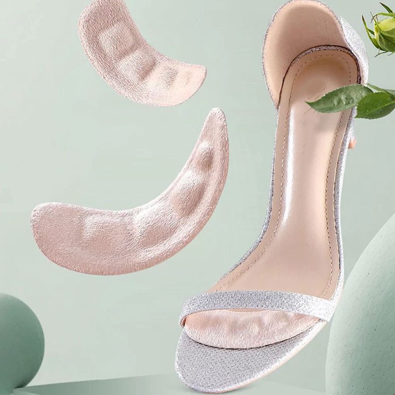 Leather Non-slip Insoles Anti-Pain Half Pad for Women Sandals Sticker High Heel Shoes Self-adhesive Patch Pad Front Care