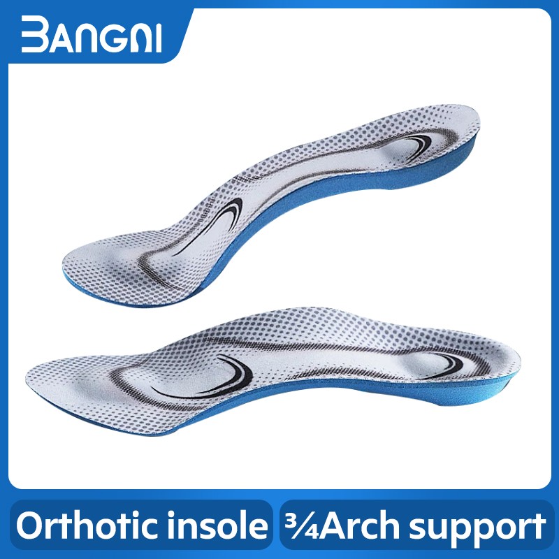 3ANGNI Orthotic Flat Feet Insoles Arch Support 3/4 Insole Memory Foam Lining Soft Letter for Man Woman Shoes