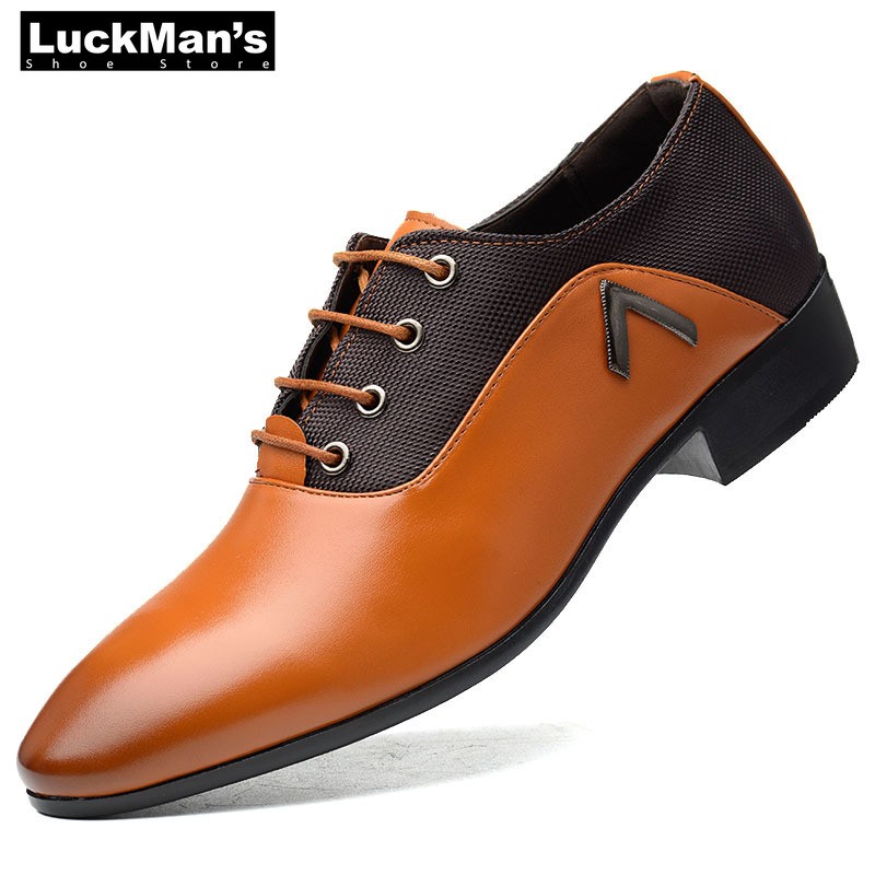 Brand Men Shoes High Quality Oxfords British Style Men Faux Leather Dress Shoes Formal Business Shoes Men Flats Plus Size 38-48