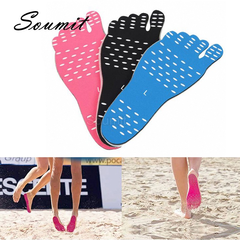 Invisible Insole Self-adhesive Anti-Slip Beach Shoe For Men Women Outdoor Shoe Insole Waterproof Barefoot