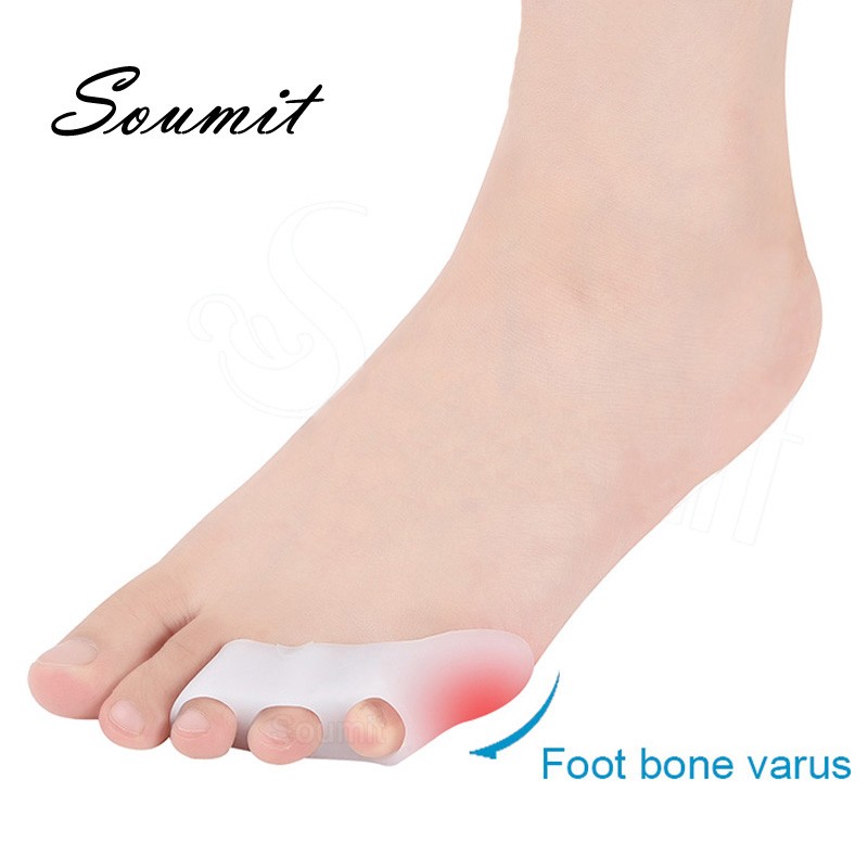 1 Pair Silicone Gel Toe Spacer Insoles For Women High Heel Side Pain Relief Orthopedics Shoe Protector Sole Plantillas