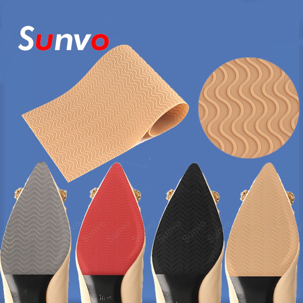 Sunvo-Shoe Sole Protector Non-Slip Replacement Rubber Insoles for High Heel Repair Mats Self-adhesive Bottom Sheet