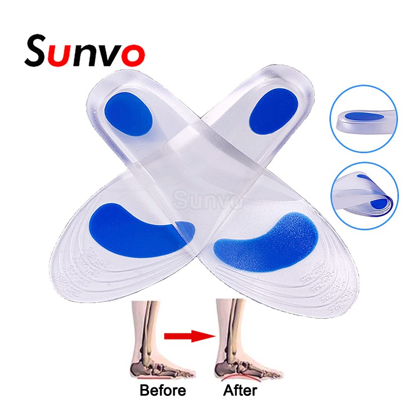 Medical Insoles Silicone Flat Feet Orthotic Insoles Plantar Fasciitis Pain Relief Foot Care Metatarsal Pad