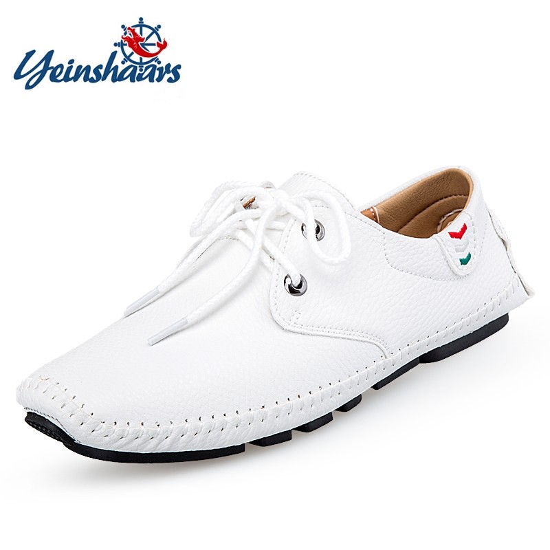 New men's casual shoes fashion high quality leather driving shoes classic comfortable handmade men's flat shoes large size 38-48