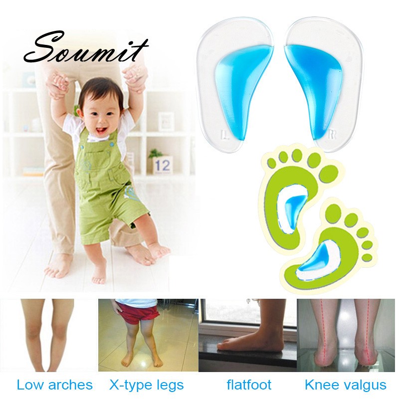 Soumit - Kids Orthotic Insoles Gel Shoes Shoes Corrector Flat Feet Arch Support Insoles For Toddlers