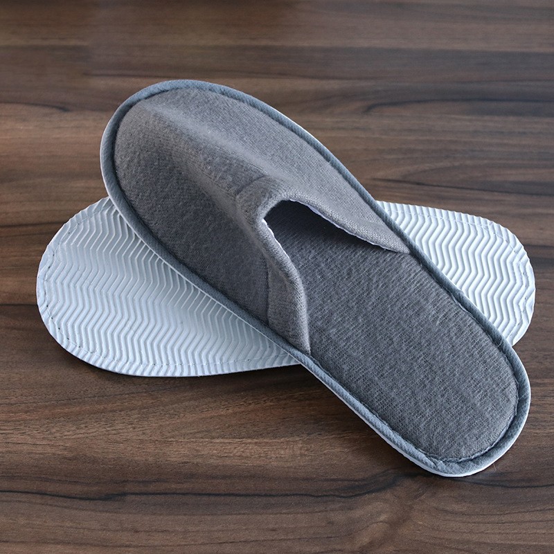 1 Pair Simple Unisex Solid Color Slippers Hotel Travel Spa Portable Men Slippers Disposable Guest Home Indoor Cloth Men Slippers