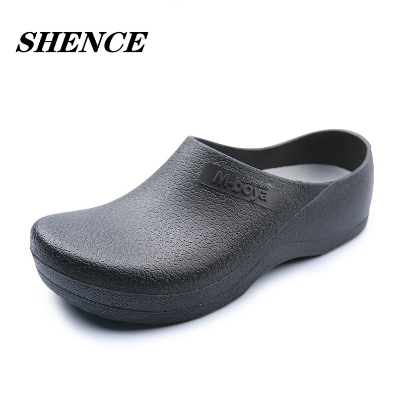 Hotel Kitchen Clogs Non-slip Chef Shoes Casual Flat Work Shoes Breathable Resistant Kitchen Cook Work Shoes Plus Size 37-46