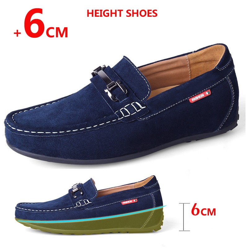 YEINSHAARS loafers mens elevator shoes height increasing shoes for men insole 6cm drive fashion business shoes