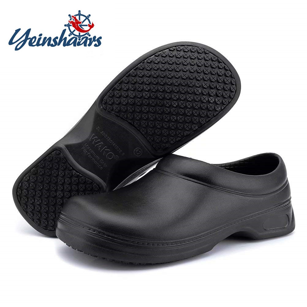 YEINSHAARS New Men Chef Kitchen Work Slippers Garden Shoes Summer Breathable Mules Clogs Men Anti Slip Shoes Unisex Sandals