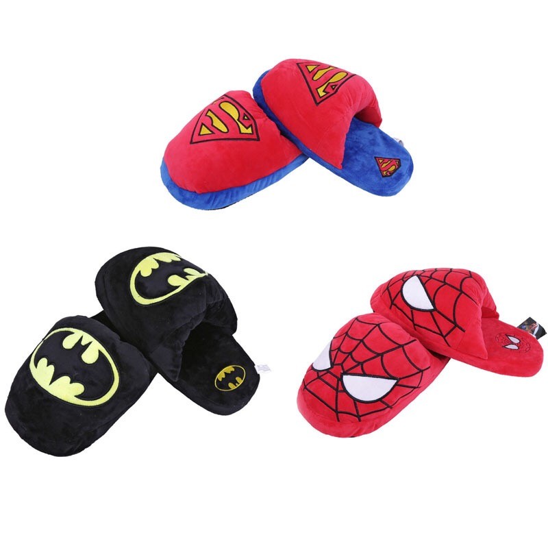 Plush Indoor Slippers For Men Women Superhero Shoes Cartoon Adult Winter In 4 Styles Available