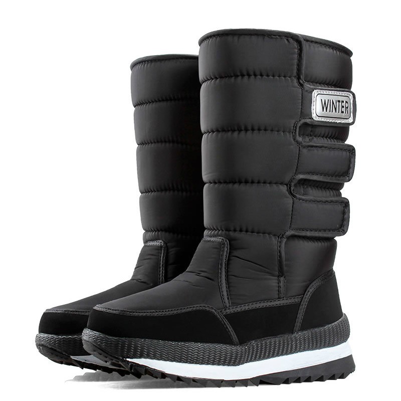 High Top Snow Boots Men Shoes Winter Plus Velvet Super Warm Cotton Shoes Man Black Camouflage Plus Size 39-47 Cold-Proof Boots